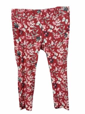 Time and Tru Floral Capri Jessings
